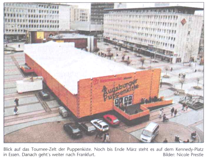 1. Deutschland Tournee Augsburger Puppenkiste 1998/99 - Augsburger Allgemeine Zeitung Premiere Mrz 1998